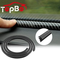 auto car carbon fiber rubber sound seal strip car dashboard edges sealing strip 1 6m noise insulation interior accessories