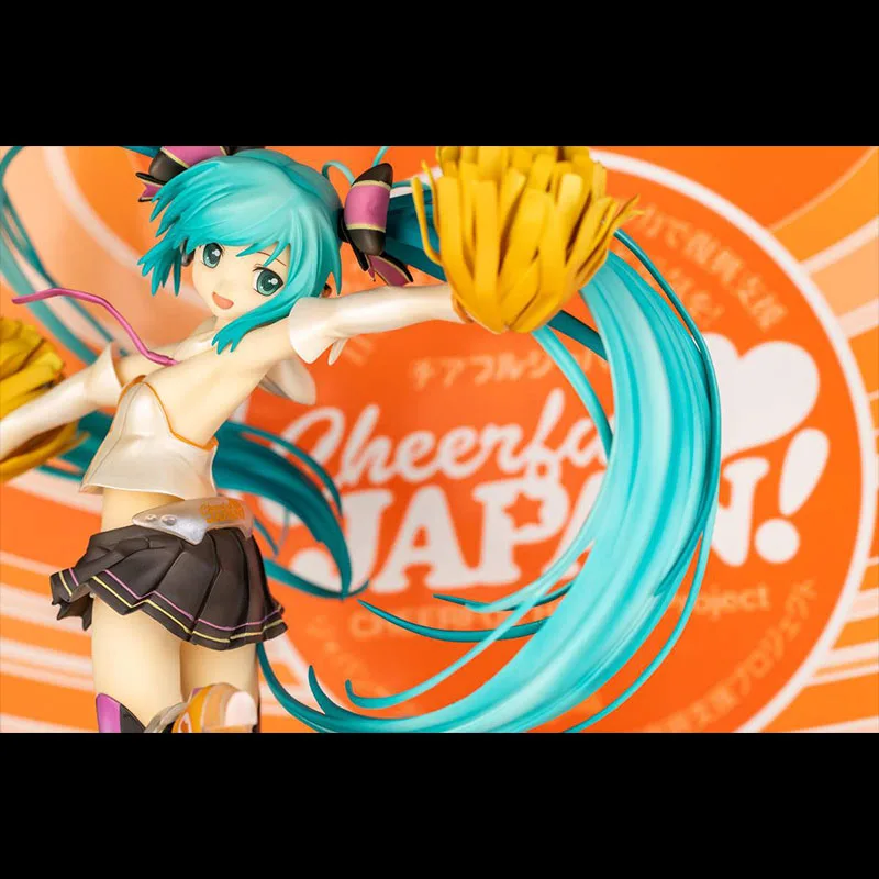 

22cm Anime Figure Doll Model Miku Cheerful Support Ver Figure Collectible Toys Gifts For Friends Kits toys Gift Hatsune