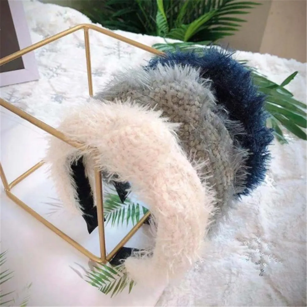 

Korean Fashion Hair Hoop Cashmere Knot Hair Ring Rabbit Fur Headdress Hair Accessories Hair Hoop Headwear