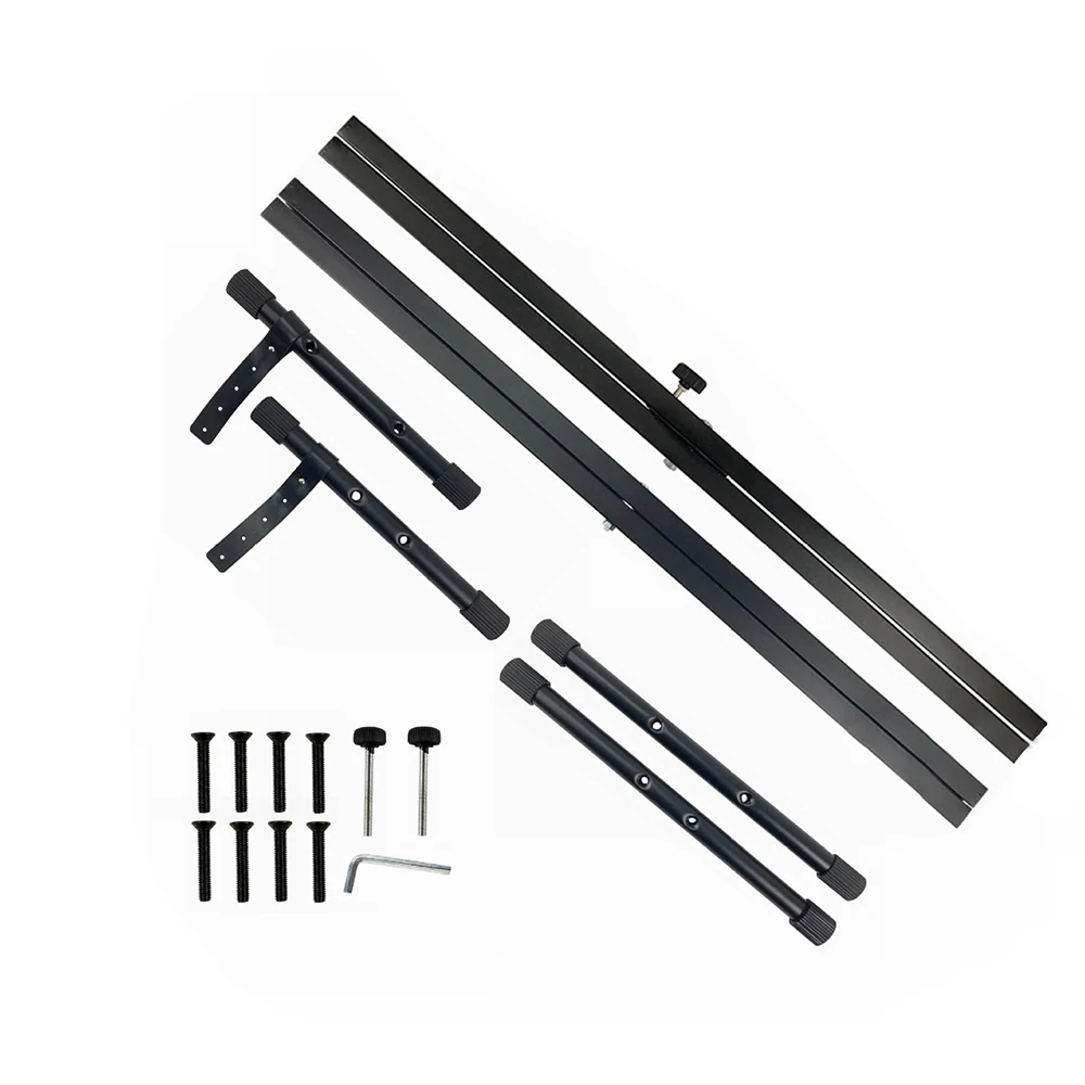 

X-Style Piano Keyboard Stand Adjustable and Portable Heavy Duty Music Stand with Anchoring Strap Black