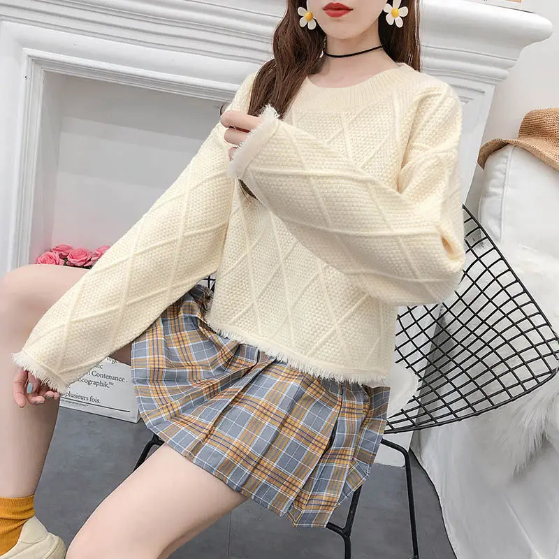 Fashion pullovers autumn winter Women Knitted o-neck Sweater Casual Soft and warm Jumper Slim Femme Elasticity Pullovers | Женская
