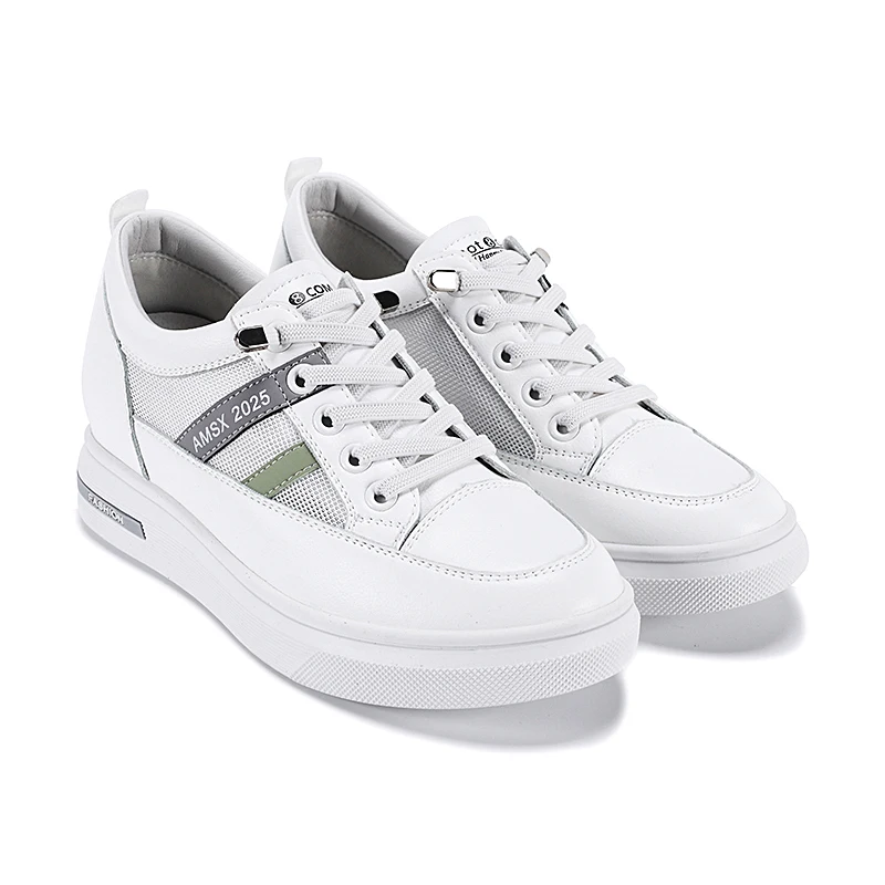 

Sports Shoes MOOLECOLE Internal Increase Women Sneakers Thick Bottom Casual Shoes Thick-soled Mesh Summer Shoes 2-9801