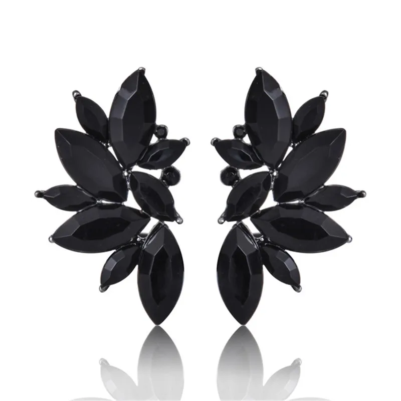 vwe0160black Несколько винтажных подвесных сережек в этническом стиле с кристаллами, блестящие серьги со стразами для женщин, женские ювелирные украшения для вечеринки, украшения, аксессуары - Окраска металла: vwe0160black