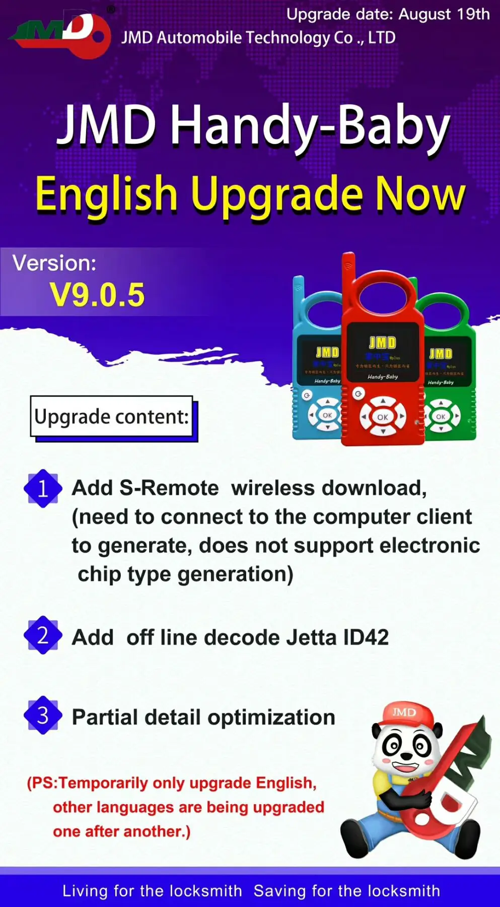 V9.0.5 удобный для создания дистанционного Авто ключевой программер для 4D/46/48 King Чип поддержка нескольких языков с 1 шт. JMD супер пульт дистанционного управления
