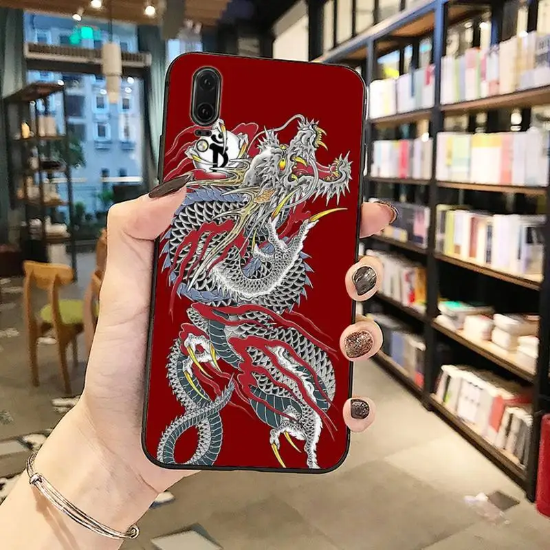 

dragon china retro art original Phone Case For Huawei Y5 Y6 II Y7 Y9 PRIME 2018 2019 NOVA3E P20 PRO P10 Honor 10