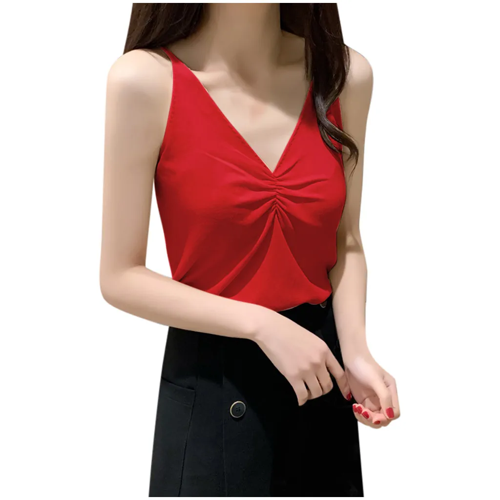 Модный однотонный трикотажный жилет сексуальный женский летний Повседневный на