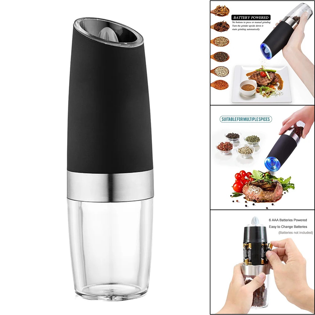 

Refillable Electric Salt and Pepper Grinder Mill Grinding Shakers LED Light