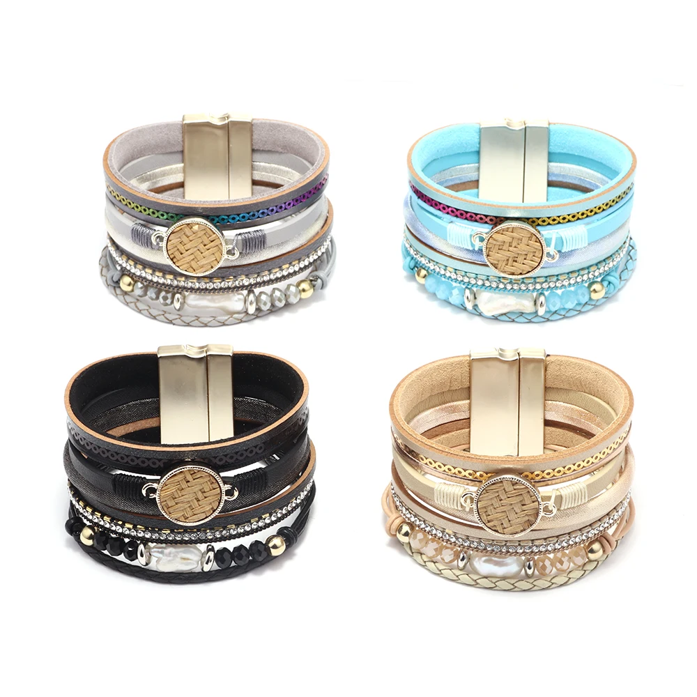 VEROMCA Европейский и американский новый многослойный кожаный металлический