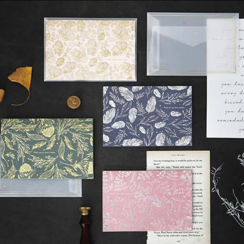 Золотое Тиснение конверт для поздравительной открытки комплект серной кислоты