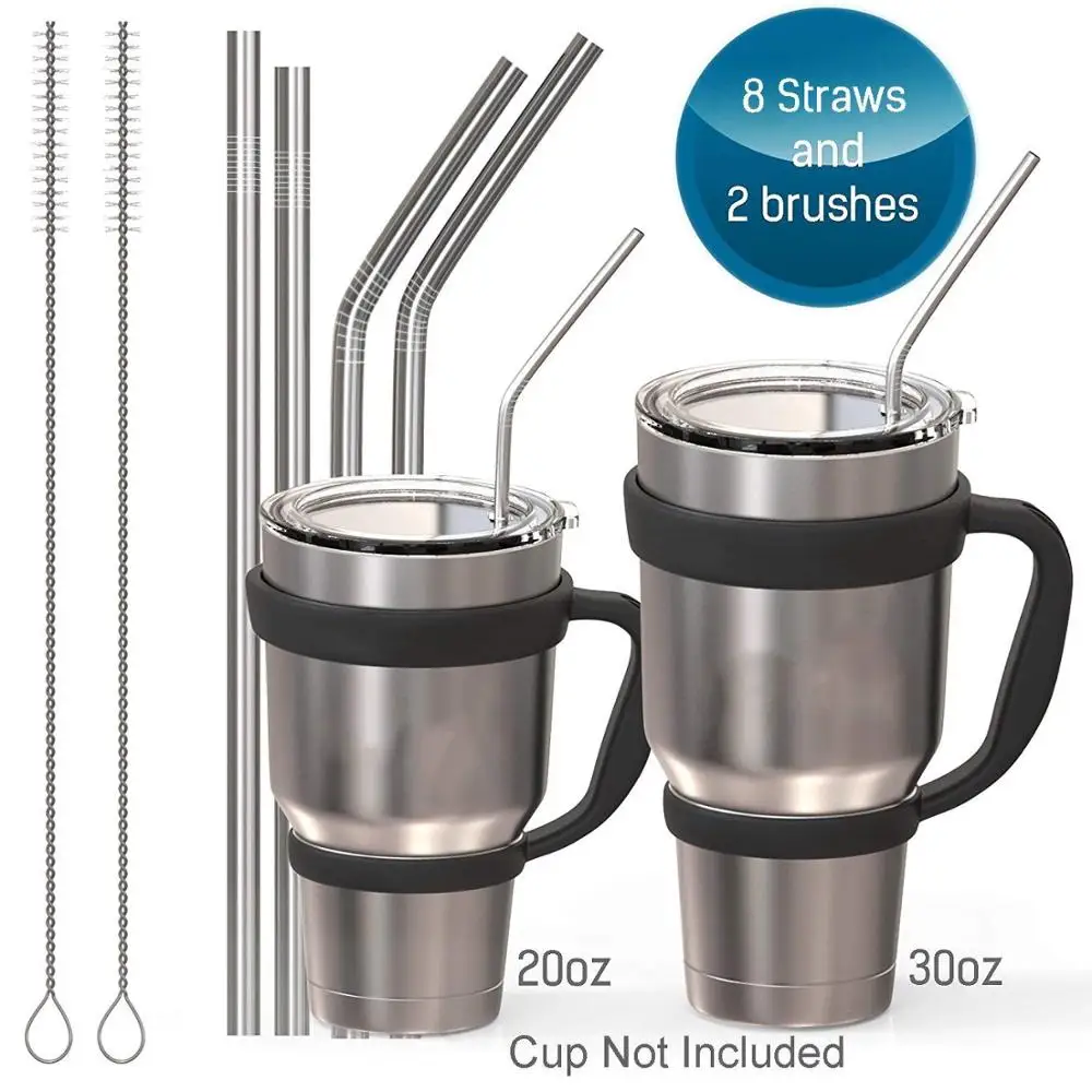 8 многоразовых металлических трубочек для напитков из нержавеющей стали |