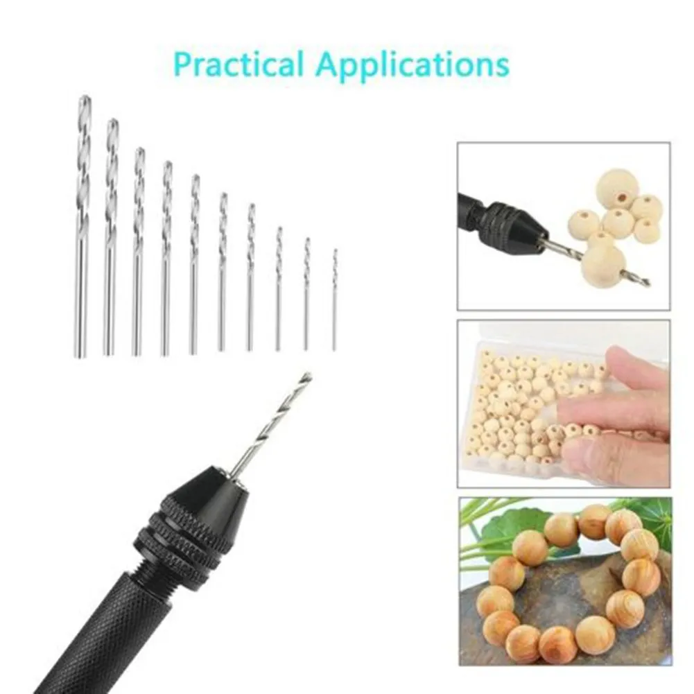 

0.3-3.0mm 1*hand Drill 31Pcs 30*drill Manual Drill Chuck Metal Durable