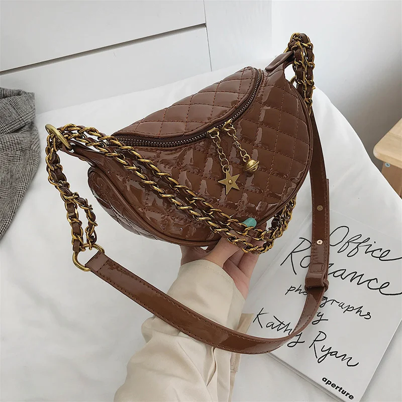 Модные Качественные сумки через плечо из лакированной кожи для женщин 2019