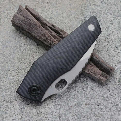 black g10 STR Флип складной нож медная прокладка D2 лезвие TC4 Титан CF+ G10 Ручка Открытый Кемпинг Многоцелевой Охотничий EDC инструмент - Цвет: black g10