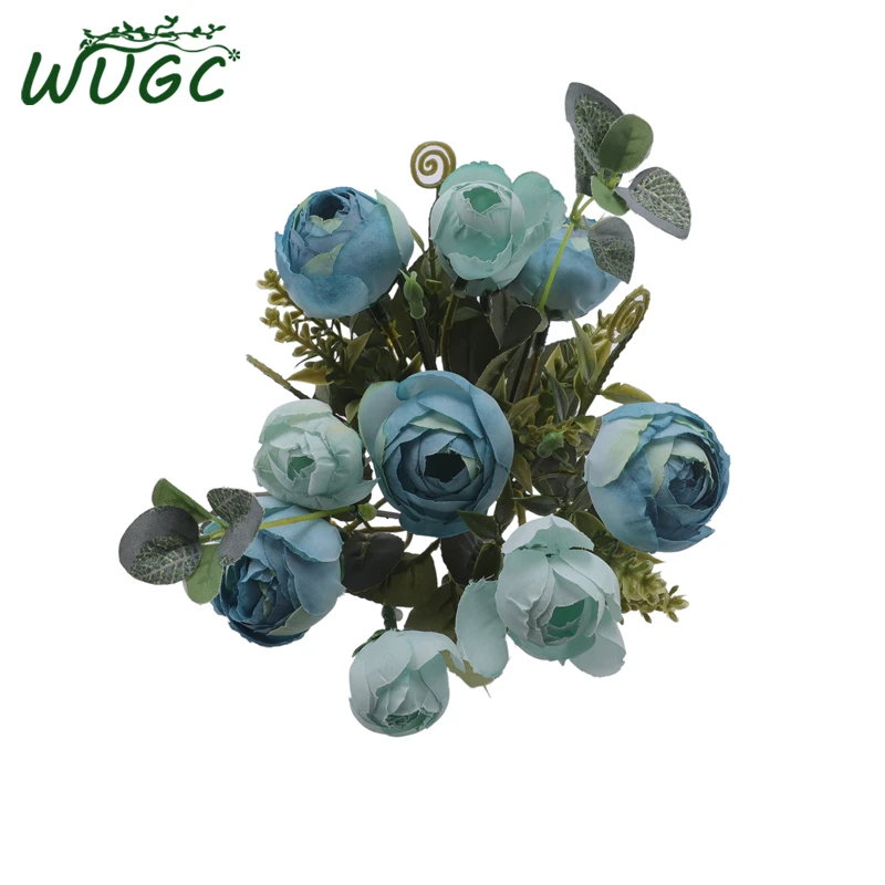 32 см картина маслом чайная роза шелковые искусственные цветы 5 больших голов