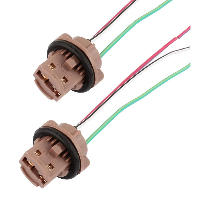 

2 Pcs 7443 Bulb Socket Female Adapter for Brake Lights