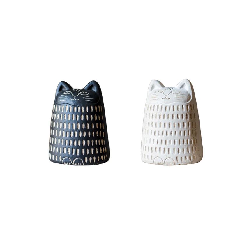 Двухмерная скульптура Кот животное кукла украшение рабочего стола для дома и
