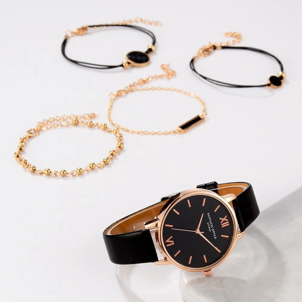 

Clock For Women Luxury Leather Clock Band Clock Watch Bracelet Branded Women Clock Business Ladied Clocks Montre Femme Luxury