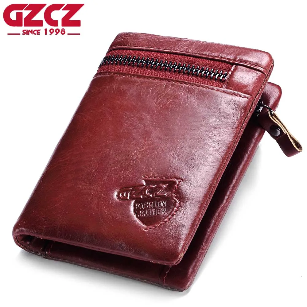 GZCZ Женский кошелек из натуральной кожи Модная женская вертикальная Сумочка