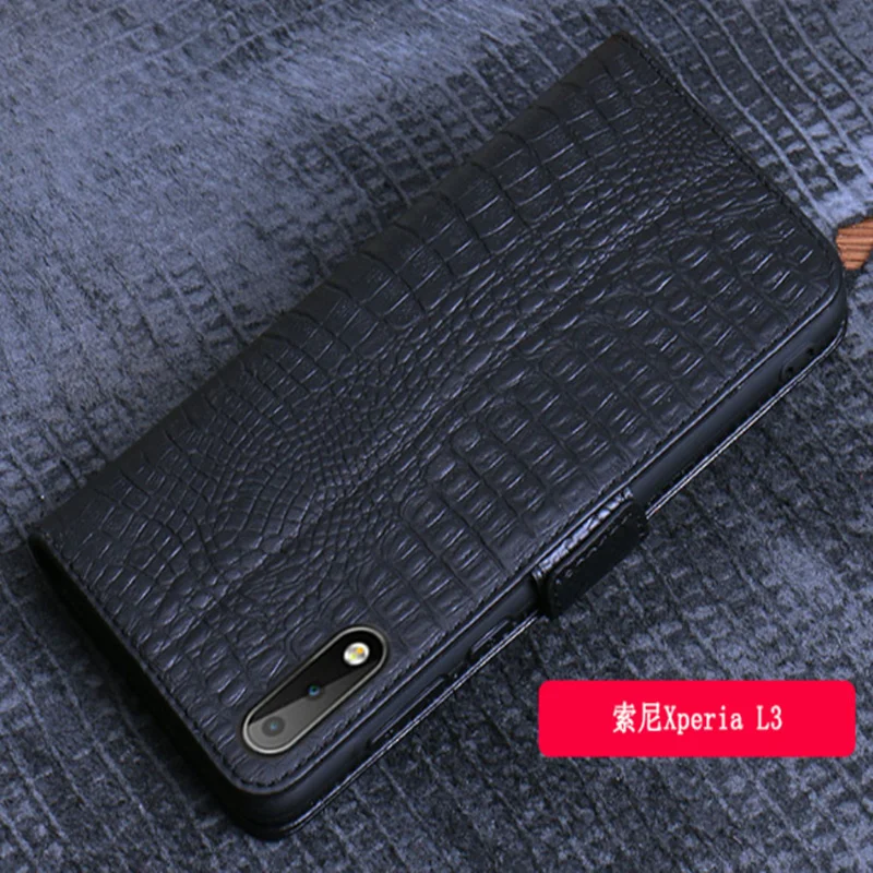 

Genuine leather side magnetic buckle wallet phone case card holder for Sony Xperia L4/Sony Xperia L3/Sony Xperia L2 phone bag