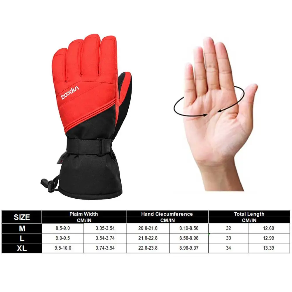 

Ski Gloves Waterproof Breathable Waterproof Gloves Cold Winter Non-slip Touch Screen For Outdoor Sports