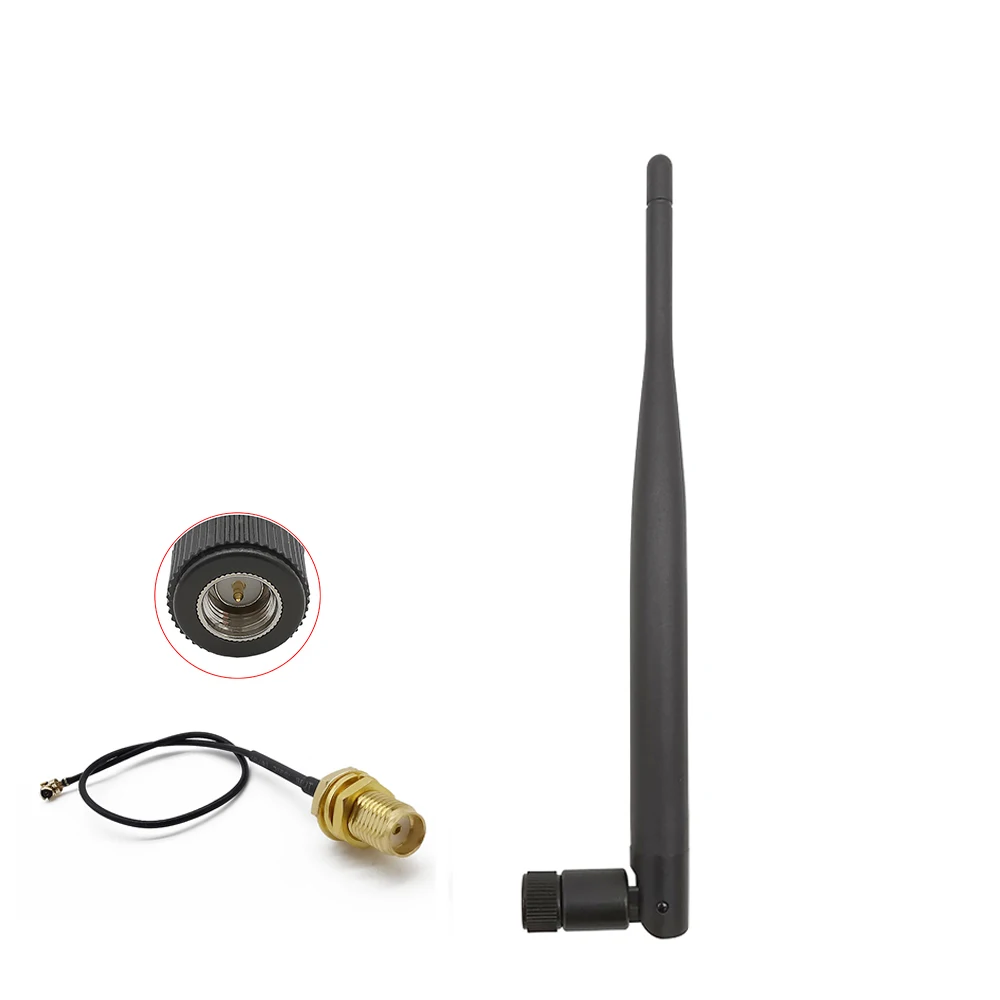 2 шт. в наборе 4 ГГц Wi Fi антенна SMA разъем 4G 5DBi двухдиапазонная + 2x15 см Jack для IPX