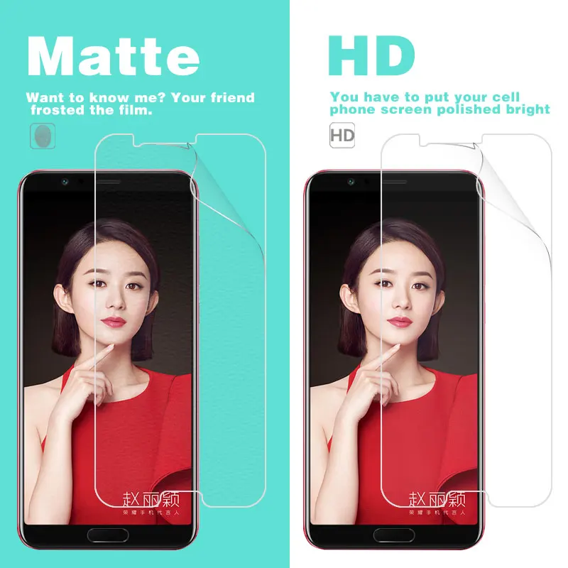 

Front Clear Glossy HD Film For Huawei Honor Play 3C 4 5 5A 5X 8A V10 V20 Matte Anti-glare Film Cover With Cleaning Tools