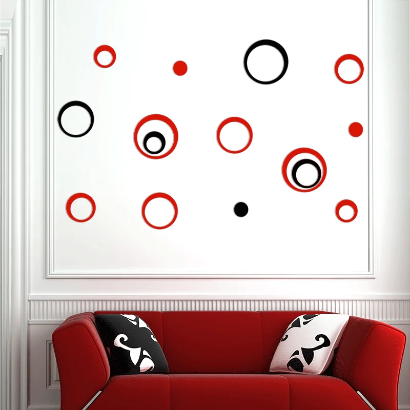 24 шт. зеркальные акриловые наклейки на стену|Наклейки стену| |