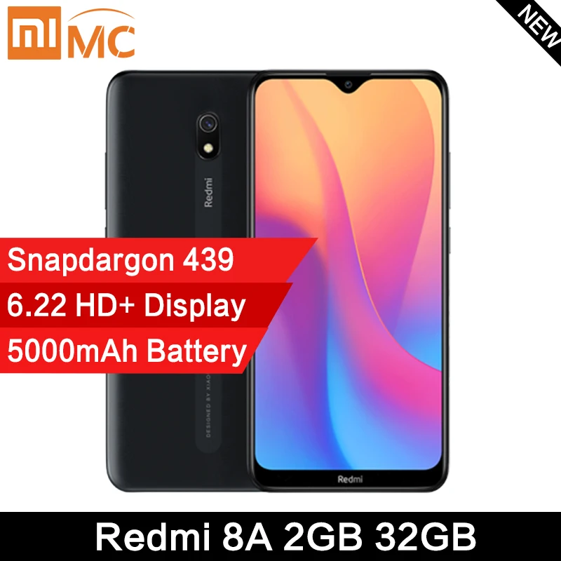 Глобальная версия смартфона Xiaomi Redmi 8A 8 A 2 ГБ 32 6 22 дюйма Восьмиядерный процессор