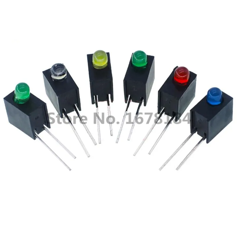 100 шт. светодиодный светильник отверстие черный держатель лампы с 3 мм 90 градусов