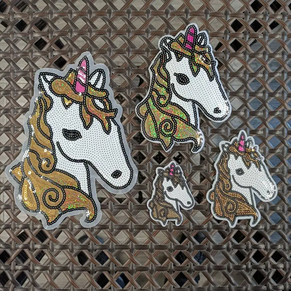 

Garment accessory large embroidery big horse unicorn cartoon patches for clothing PA-3437