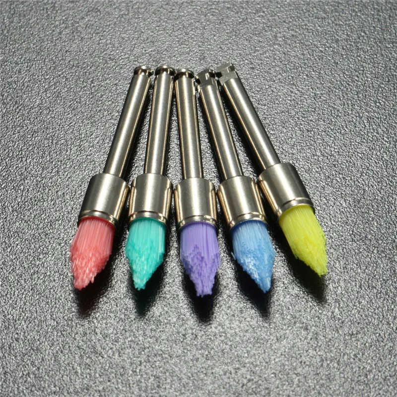 

Nylon Latch Type Brushes Coloful Polishing Polisher Prophy Brushes 100pcs