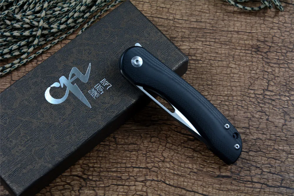 CH3015G10 Flipper D2 стальной нож с атласным лезвием спортивные охотничьи карманные ножи