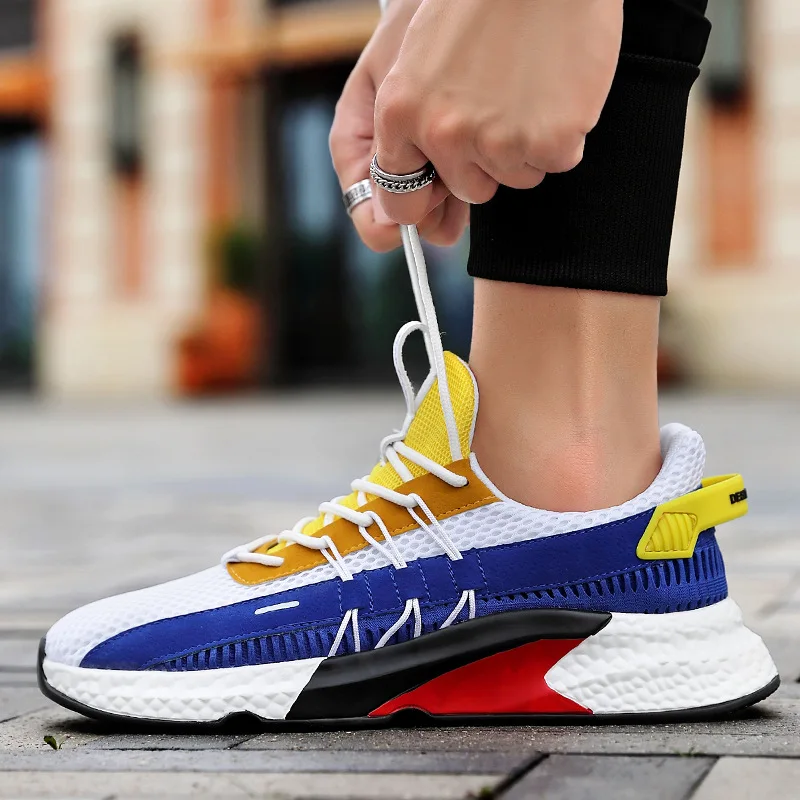 Men Casual Shoes Fashion Mixed Color Male Summer Breathable Sneakers Adult Comfortable | Обувь