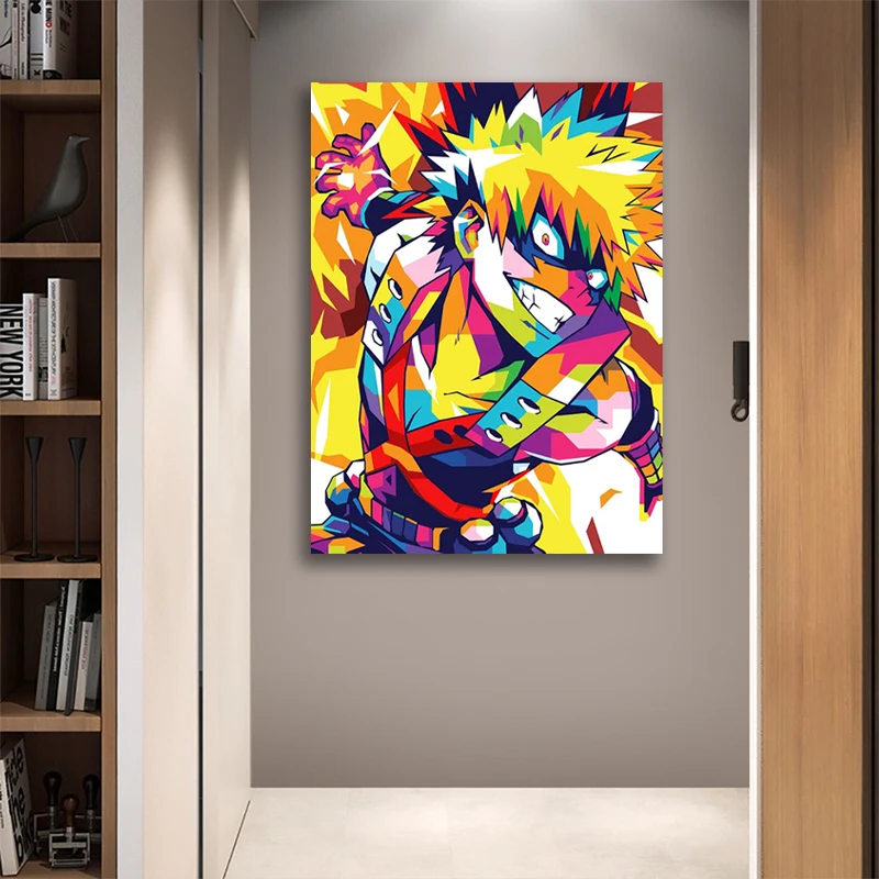 

HD Prints Bakugou Katsuki Poster Wall Art My Hero Academy Canvas Painting Home Decor Bedroom Modular Japan Anime Pictures Framed