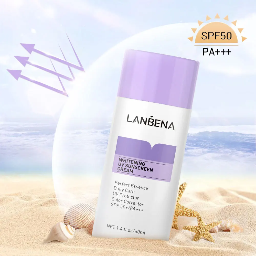 

Крем от УФ-лучей LANBENA SPF50 PA +++ увлажняющий, водонепроницаемый, 40 мл