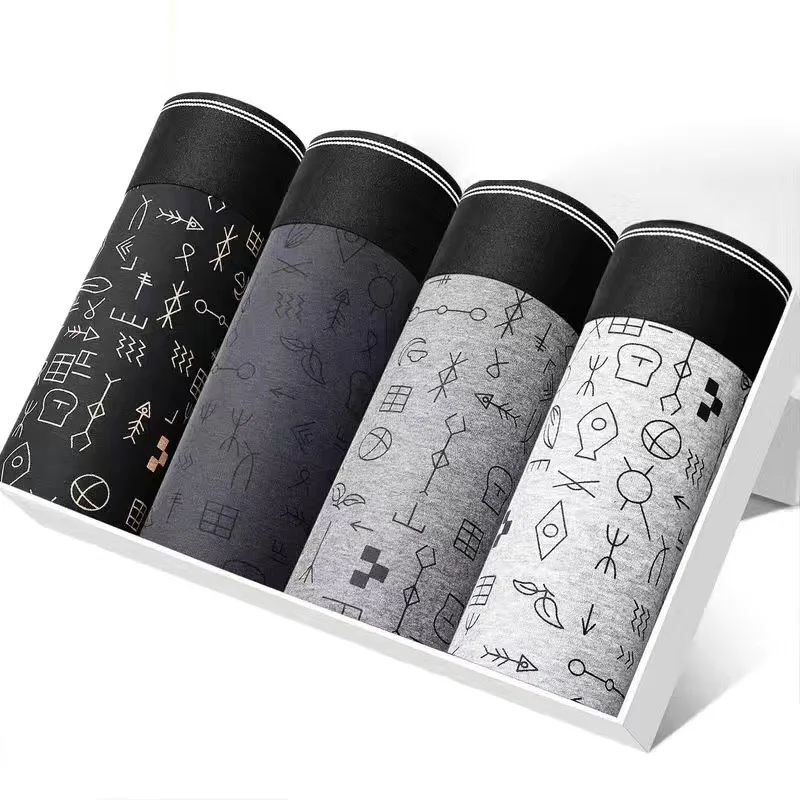 

Men's Boxer Underwear Men Cotton Boxers Homme Brand Mens Underpants Male Panties Breathbale U Convex Pouch Printed Shorts L-5XL