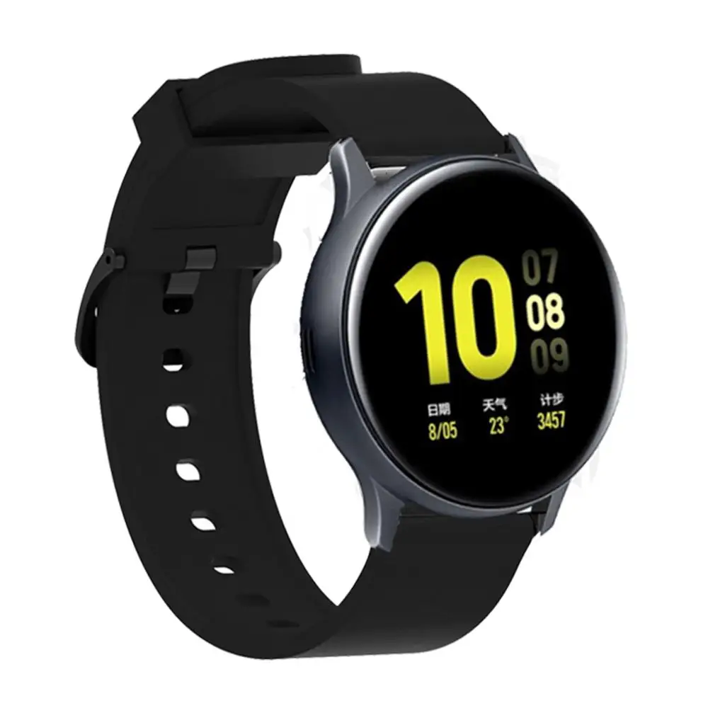 

For Samsung galaxy watch Active 2 40mm 44mm Watch Band Strap Bracelet Silicone 20mm Watchband For Galaxy 42mm Gear S2 Active2