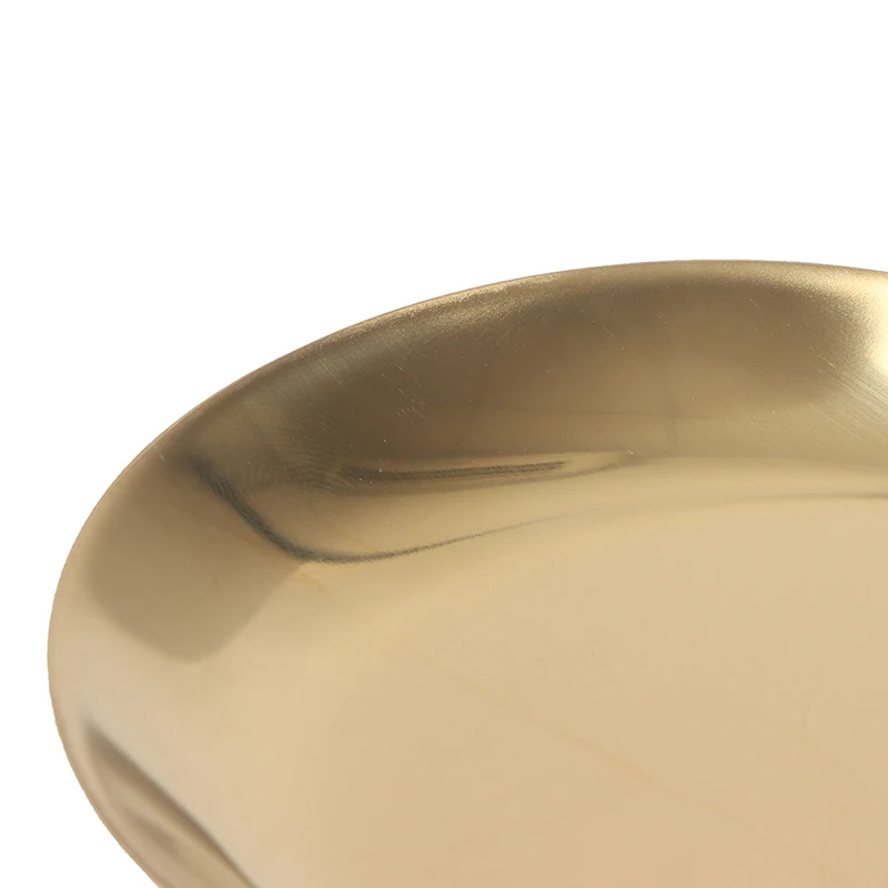 Золотые овальные тарелки из нержавеющей стали в скандинавском стиле лоток для