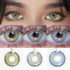 Био-эссенция 1 пара цветных контактных линз ed для глаз 1 год цветные линзы ed линзы натуральные контакты глаз с цветными синими линзами