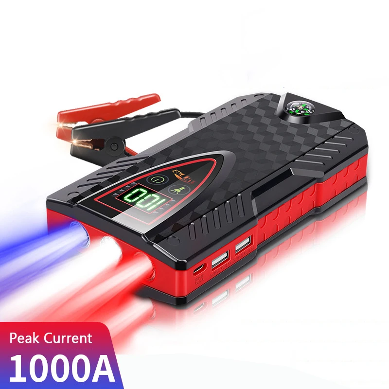 

1000A Car Jump Starter Battery Power Bank 30000mAh for iPhone Xiaomi 12V Starting Device Portable Emergency Booster Car Charger