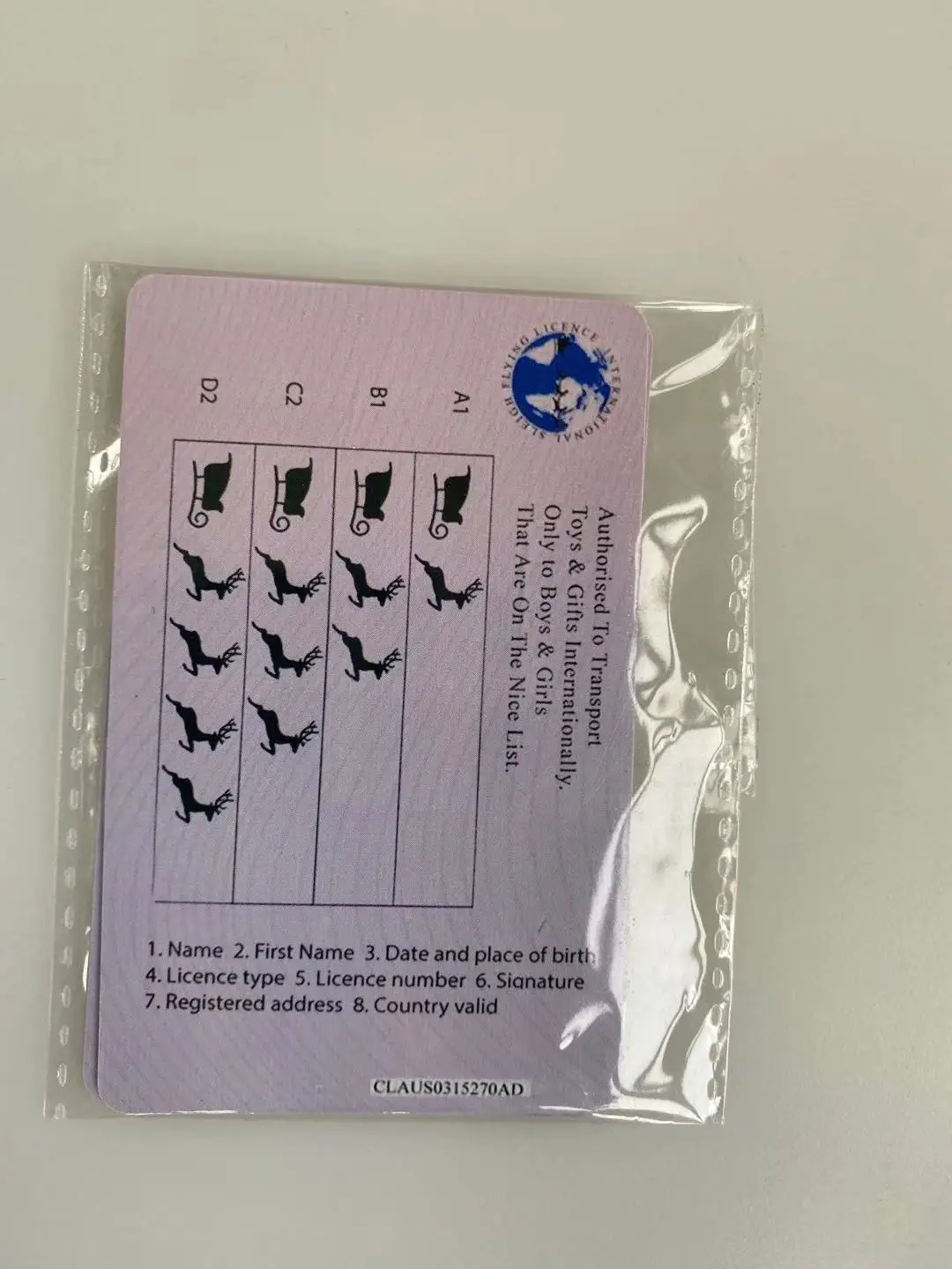 Новый креативный Санта-Клаус лицензия на полет рождественские лицензии подарки