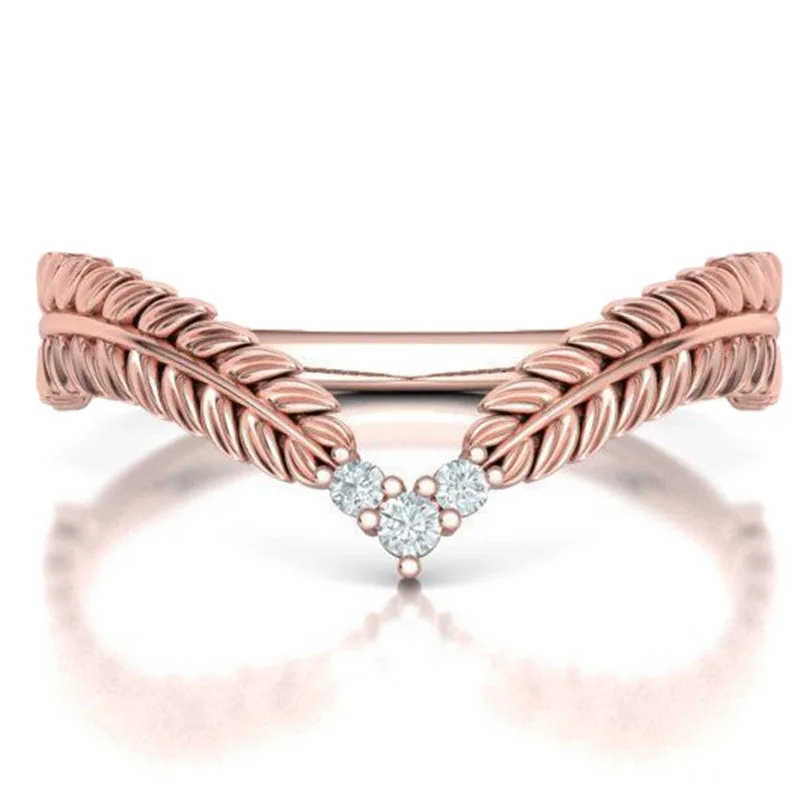 Huitan новое модное женское кольцо в форме листьев 3 Цвета наличии нежное Женское