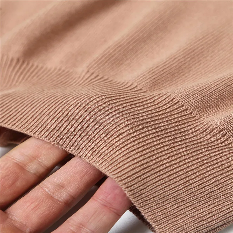 

Long Sleeve Ruffle Vintage Pullover Female Fashion Slim Knitted Top 2020 Turtleneck Bow Knit Sweater Women Patchwork