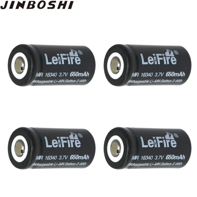 12 шт 3,7 v 650mAh CR123A перезаряжаемая литиевая 16340 батарея+ 1 шт мульти-четыре 18650 14500 16340 AAA зарядное устройство для фонарика - Цвет: 4X Battery