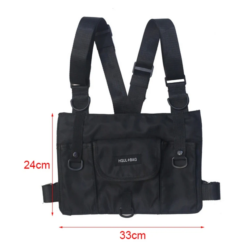 Мужская и женская модная нагрудная сумка на переднюю талию в стиле хип-хоп