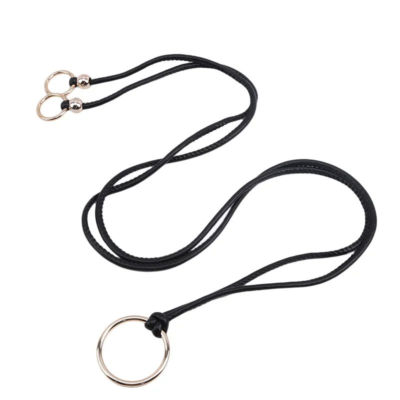 

New Arrival Harajuku Belt Exaggerated Big Round Buckle Pu Tassel Waist Belt For Female Long Chain Hand-woven Waistband Belt