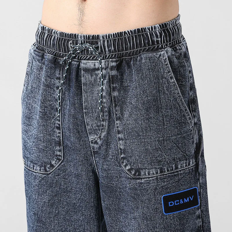 

Patchwork Jeans Mens Trousers Straight Leg Jeans Baggy Pants Wide Denim Clothes Casual Male Harem Pants Fashion