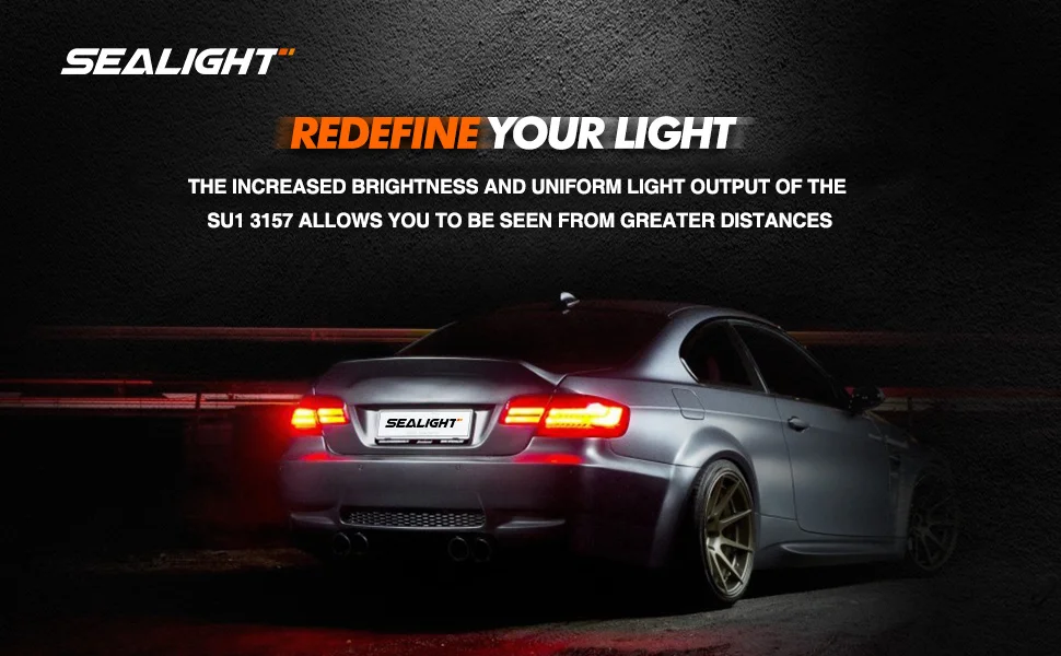 

SEALIGHT Scoparc 2pcs SU1 3157 LED Bulbs 6000K White 3157 LED Bulb with 250% Brightnessfor Install Backup Light and Brake Light