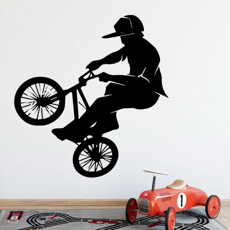AiyoAiyo Наклейка на стену велосипедиста наклейки из ПВХ современные модные декор