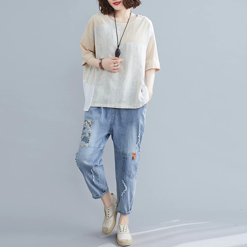 Женская футболка с круглым вырезом и короткими рукавами летняя новая модная